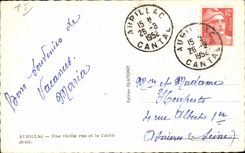 CPA Aurillac an old street and the Cathedral