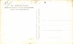 CPA Aurillac Staue de Gerbert first French pope under the name of Sylyestre II