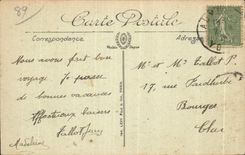 CPA Auxerre Statue of Paul Bert and the Old Bridge