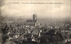 CPA Auxerre Vue prise du Belvedere Manifacier vers l Eglise Saint Pierre