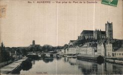 CPA Auxerre Vue prise du Pont de la Cournelle