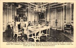 CPA Chateau d Ancy le Franc Salon Bleu anciennement chambre du Roi ou coucha Louis XIV