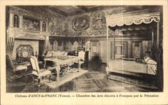 CPA Ancy Castle Frank the Room of Arts decoree has Fresques by Primatice