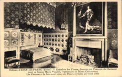 CPA Chateau d Ancy le Franc Chambre des Fleurs decoree par Francois de Clermont pour sa femme Marre Viguier representee