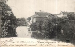 CPA the Vosges Vittel the old city