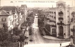 CPA Vittel Avenue Ambroise Bouloumie et les Hotels