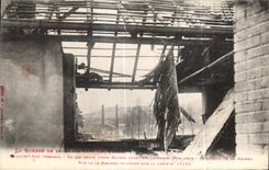 CPA Saint Die War Interior of the house Street of the meadow