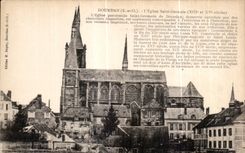 Santo GermAn de la iglesia de parroquia de GermAn del santo de la iglesia de CPA Dourdan de Dounrdan