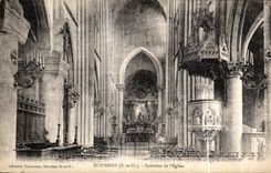 CPA Dourdan interior de iglesia de I
