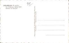 CPA Dourdan Le Chateau debut XIII Entree du Donjon
