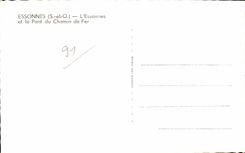 CPA Essonnes Essonnes and the Bridge of the Railroad