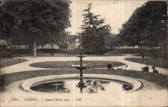 CPA Corbeil Public garden Saint Jean