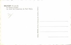 CPA Belfort the Corbis Place at the bottom Barracks of Fort Hatry