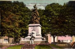 CPA Belfort Places Armes Monument Militaria Nevertheless