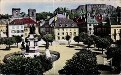 CPA Images of France Belfort (Territory) Place of the Republic the Cathedral and the Castle