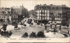CPA Belfort the Place of the Republic and the Carnot Boulevard