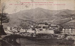 CPA the Eastern Pyrenees (Valley of Tech) Prats de Mollo View of Ville Le Bell-tower of 1245