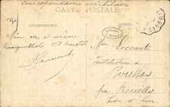 Bordes de CPA Gargilesse de la piedra hueco de la tumba en iglesia