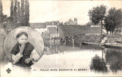 Buenos deseos de CPA mil del nino del traje del folklore de la baya