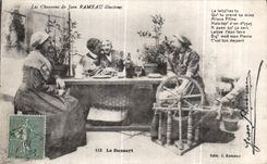 CPA Le Chansons de Jean Rameau illustrees la laiss ras tu Qu tu prend Folklore Costume