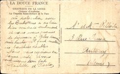 Santo suave Huberto de Chapelle del La de Amboise del castillo de CPA Francia Loire ch4ateau y el parque