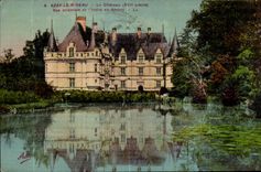 CPA Azay Rideau Le Castle Seen del este e I Indre
