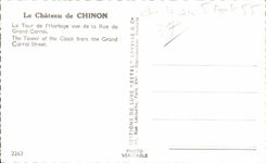 CPA Chinon Castle of the Tower of Clock Seen of the Street of Large Carroi
