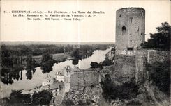 CPA Chinon Le Castle the Tower of Moulin Le Wall Romain and the Valley of Vienna