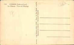 CPA Chinon Le Castle Turn of I Clock