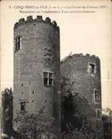 CPA Cinq Mars La Pile Les Suisses du chateau Reconstruit sur I emplacement