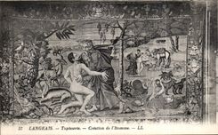 Creacion de la tapiceria de CPA Langeais del hombre AdAn de I