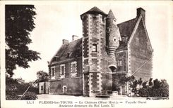 CPA Plessis les Tours Le Chateau (Mon His) Facade Ouest Ancienne demeure du Roi Louis