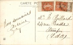 CPA Gavarnie High Pyrenees Le Gave And the circus seen of the village