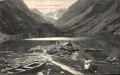 CPA the High Pyrenees Cauterets Le Lake De Gaube Ass Donkey