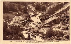 CPA Cauterets Establishment Of the Small Saint Saver Of Pre and refreshment bar of Mauhourat