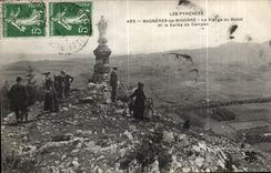 CPA the Pyrenees Bagneres de Bigorre the Virgin of the bedat and the Valley of Campan