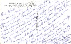 CPA Combloux the Village Arve and Fayet in the sond Switches green and the Thick ones