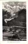 CPA Chamonix Mont Blanc Village et glacier des Bossons