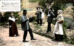 CPA Types D Auvergne La Bourree Folklore Costume