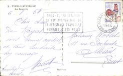 CPA Types D Auvergne La Bourree Folklore Costume