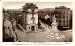 CPA Auvergne Clermont-Ferrand pintoresca el monumento de la guerra de la gran guerra