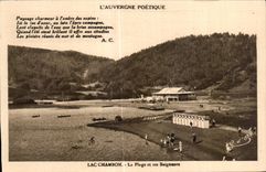 CPA Auvergne Poetic Lake Chambon the Beach and its Bathers