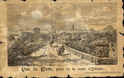 CPA Seen of Riom taken of the road Orleans