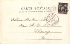 CPA The bourree dance auvergnate Folklore Costume