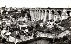 CPA Morlaix Finistere Vue generale et le Viaduc