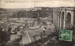 CPA Morlaix Perspective du Viaduc et Panorama de la Ville