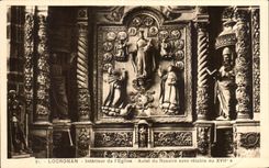 CPA Locronan Interrieur da I Church Furnace bridge of the Rosary with XVII century old retable