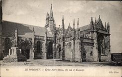 CPA Le Folgoet Eglise Notre Dame cote sud et Transept