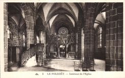 CPA Le Folgoet Interieur de I Eglise