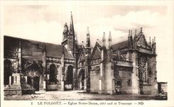CPA Le Folgoet Eglise Notre Dame cote sud et Transept